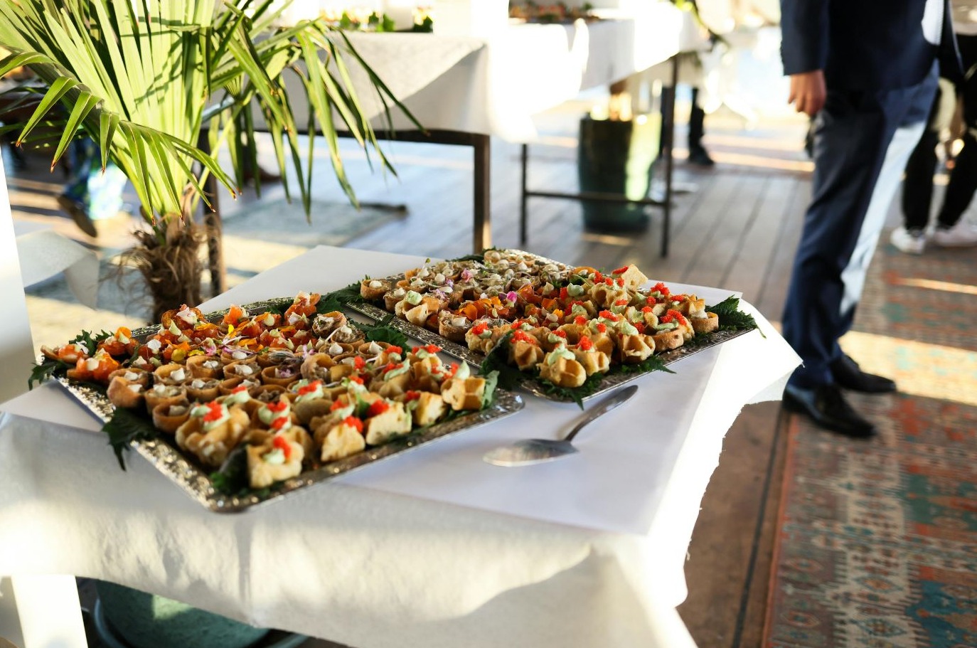 Bandejas de canapés listas para servir